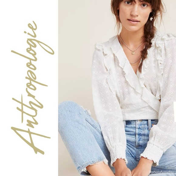 Anthropologie Tops - NWT Anthropologie Maeve Laila Ruffled Blouse 10 Bohemian Cottagecore MSRP $110